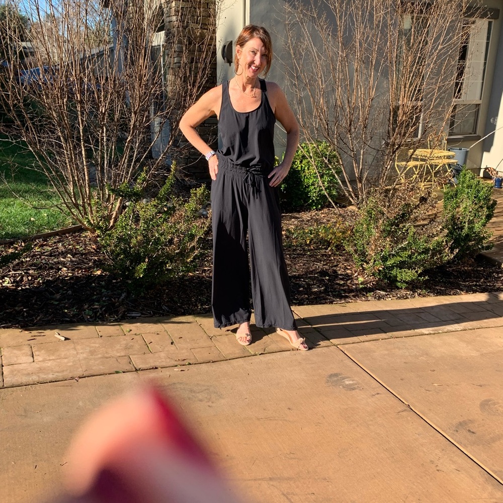 Athletes black jumpsuit